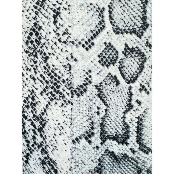 Lulus Womens Wildlife Black and White Snake Print Bodysuit Size L Sexy Chic - Picture 9 of 13